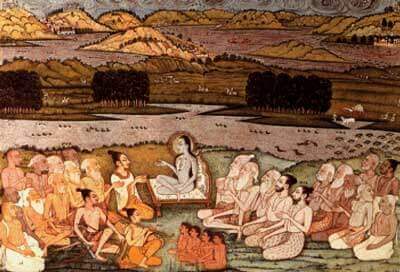 Shri Buddha illumining humans