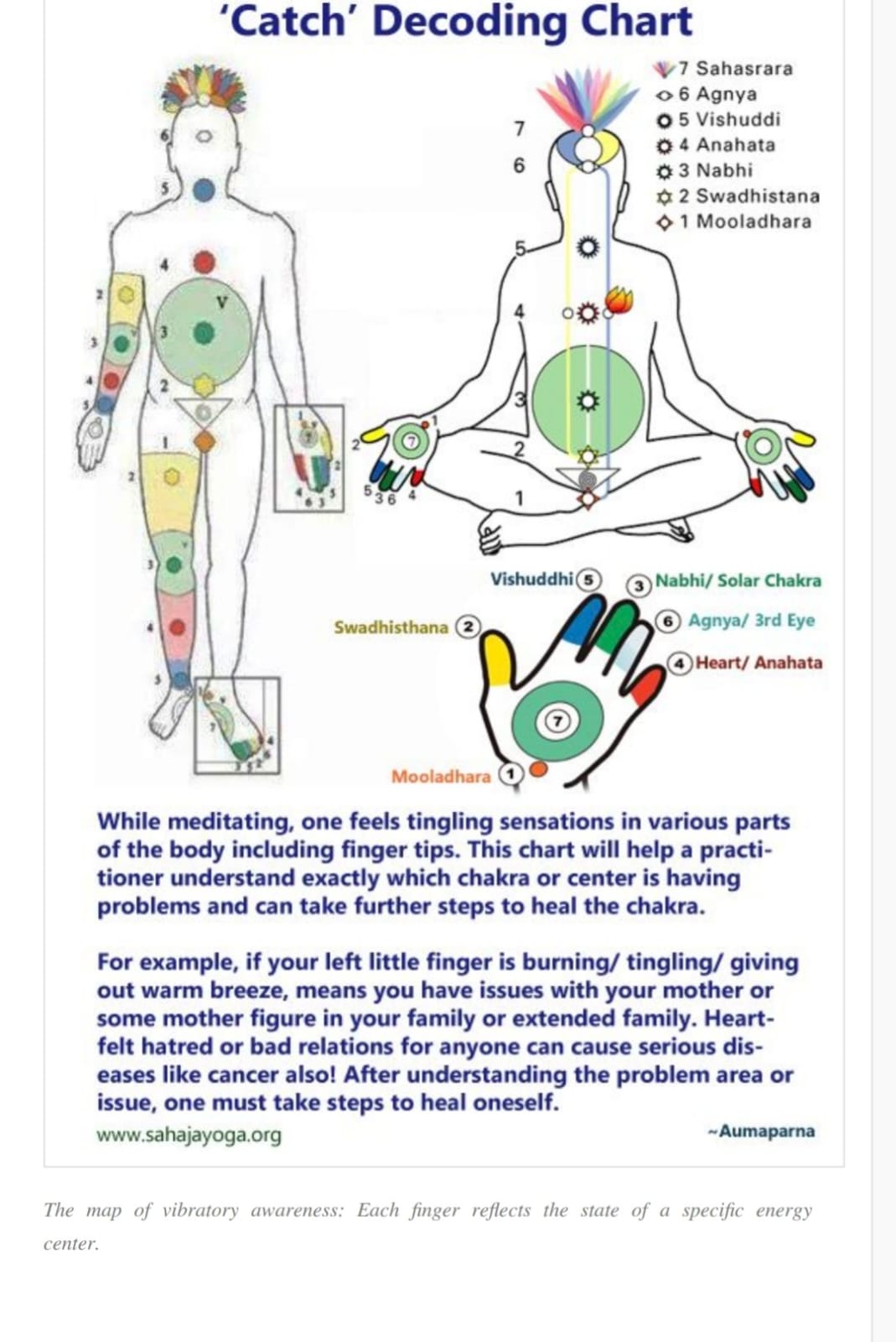 Chakra Correspondence on the Hands