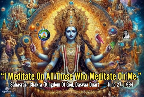 The Primordial Mother: I meditate on all who meditate on Me.