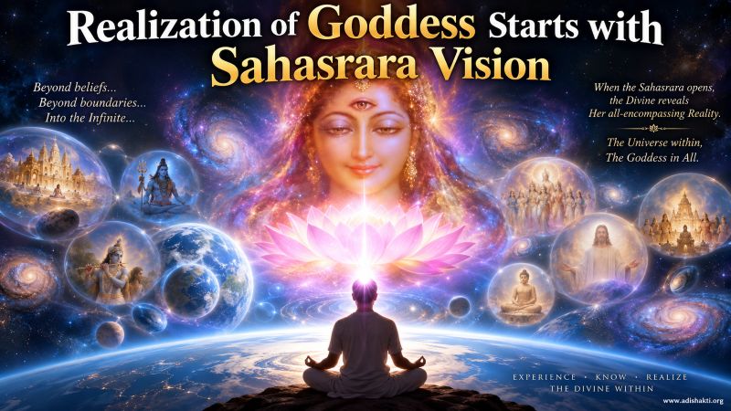 Realisation of God starts with Cosmic Vision