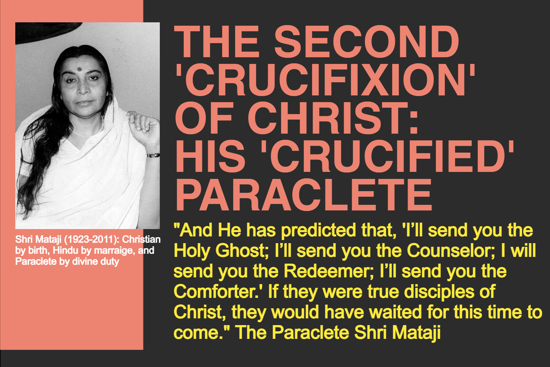 The Paraclete Shri Mataji