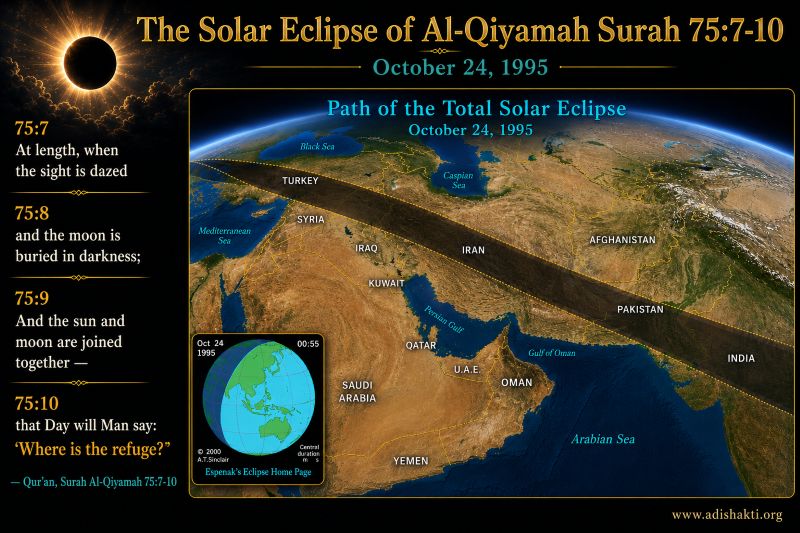 Surah 75:7-10 The Solar Eclipse of Al-Qiyamah